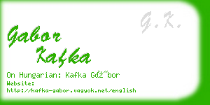 gabor kafka business card